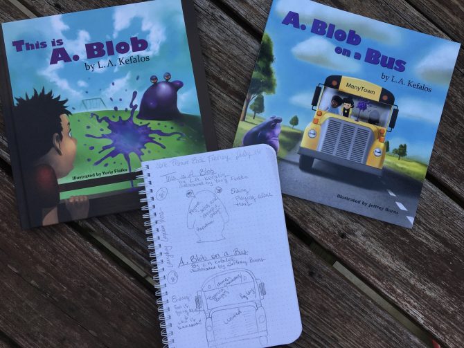 Picture Book Frenzy: This is A. Blog by L.A. Kefalos and illustrated by Yuriy  and A. Blob on a Bus by Kefalos and illustrated by Jeffrey Burns
